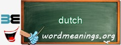 WordMeaning blackboard for dutch